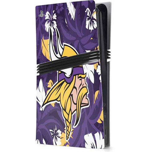 NFL Minnesota Vikings Tropical Print PS5 Pro Console Skin
